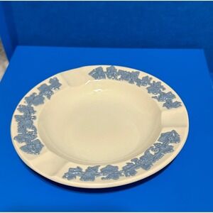 Vintage Wedgwood White & Blue Queensware Cigar Ashtray